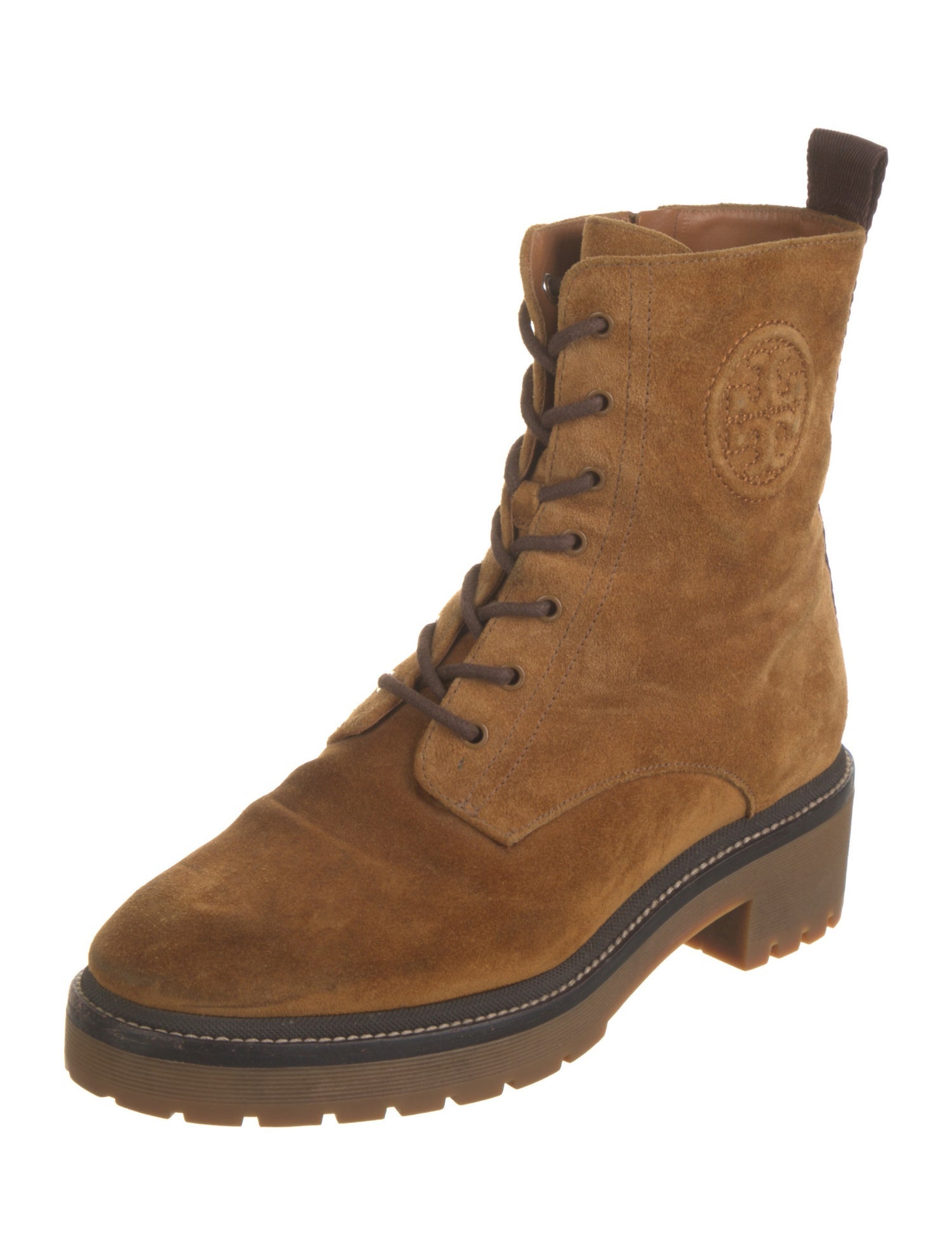 Tory Burch Suede Combat Boots
