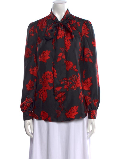Tory Burch Silk Floral Print Blouse