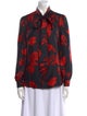 Tory Burch Silk Floral Print Blouse