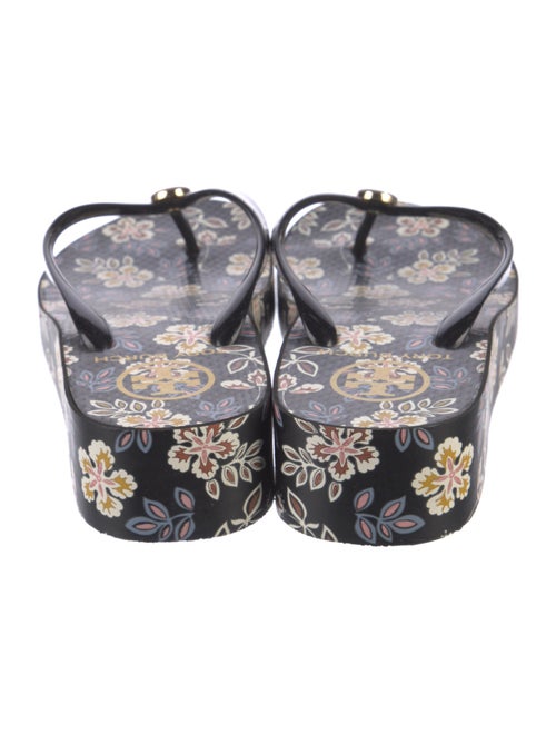 Tory Burch Rubber Floral Print Flip Flops