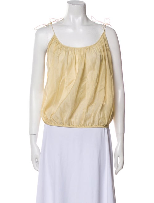 Tory Burch Silk Scoop Neck Crop Top