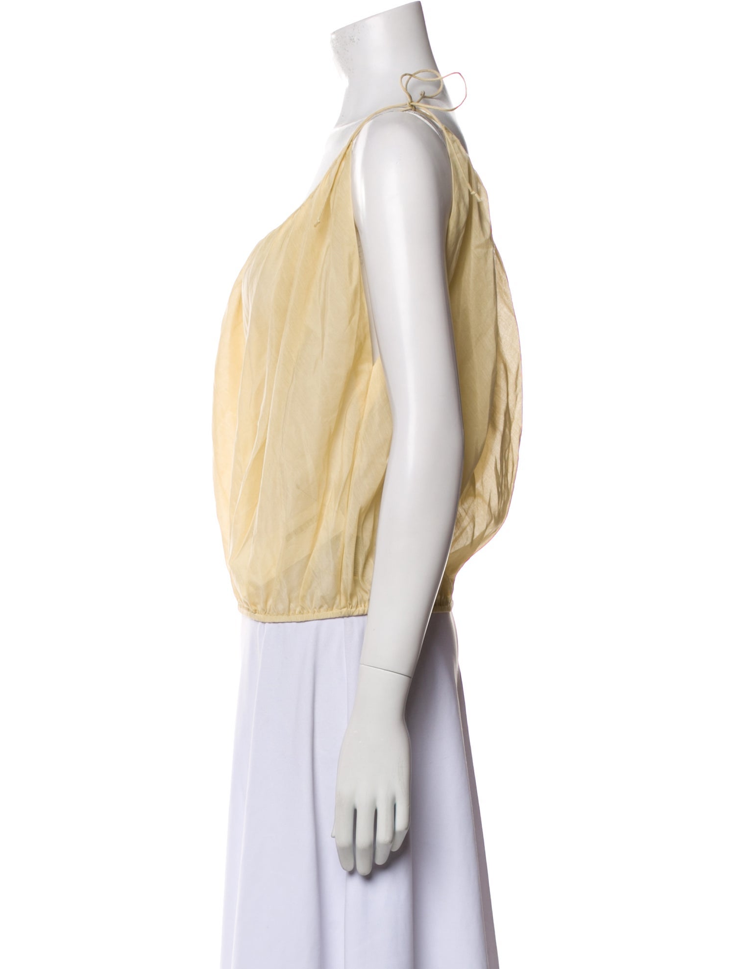 Tory Burch Silk Scoop Neck Crop Top