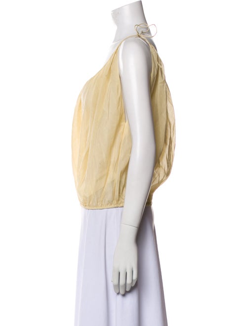 Tory Burch Silk Scoop Neck Crop Top