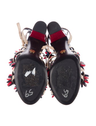 Tory Burch Leather Beaded Accents Slingback Pumps