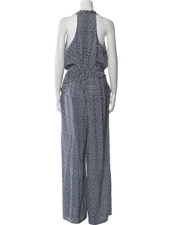 Tory Burch Silk Polka Dot Print Jumpsuit