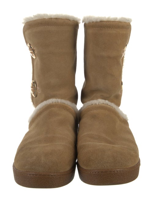 Tory Burch Suede Fur Trim Boots