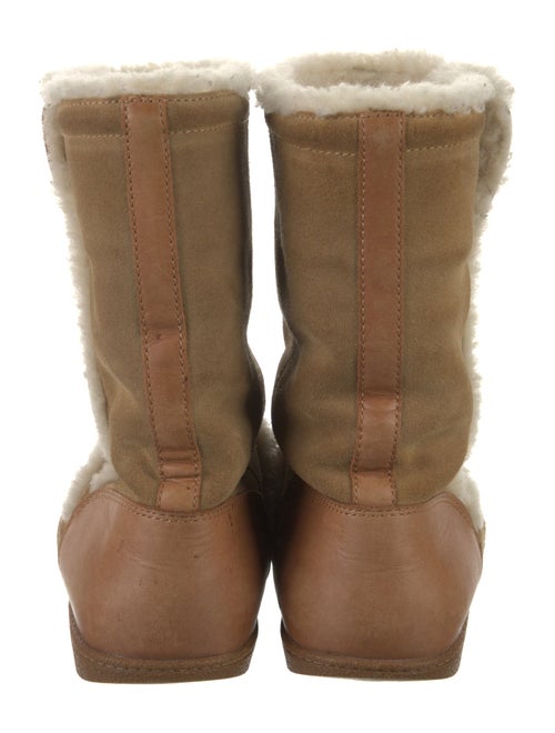 Tory Burch Suede Fur Trim Boots