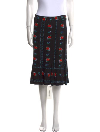 Tory Burch Floral Print Knee-Length Skirt