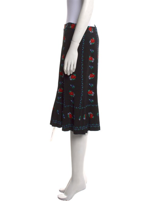Tory Burch Floral Print Knee-Length Skirt