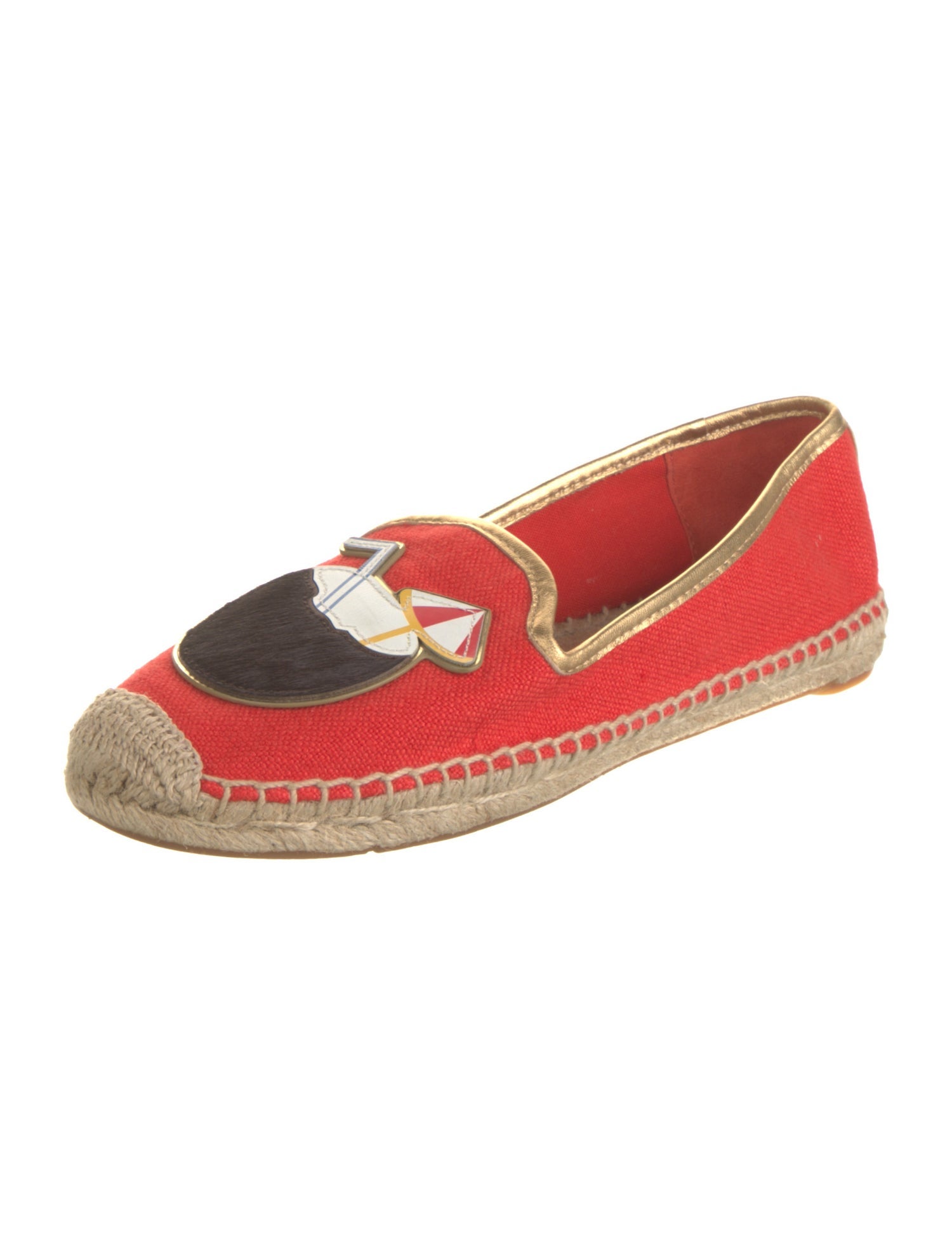 Tory Burch Canvas Embroidered Accent Espadrilles