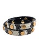 Tory Burch Snakeskin Leather Wrap Bracelet