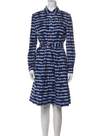 Tory Burch Tie-Dye Print Knee-Length Dress