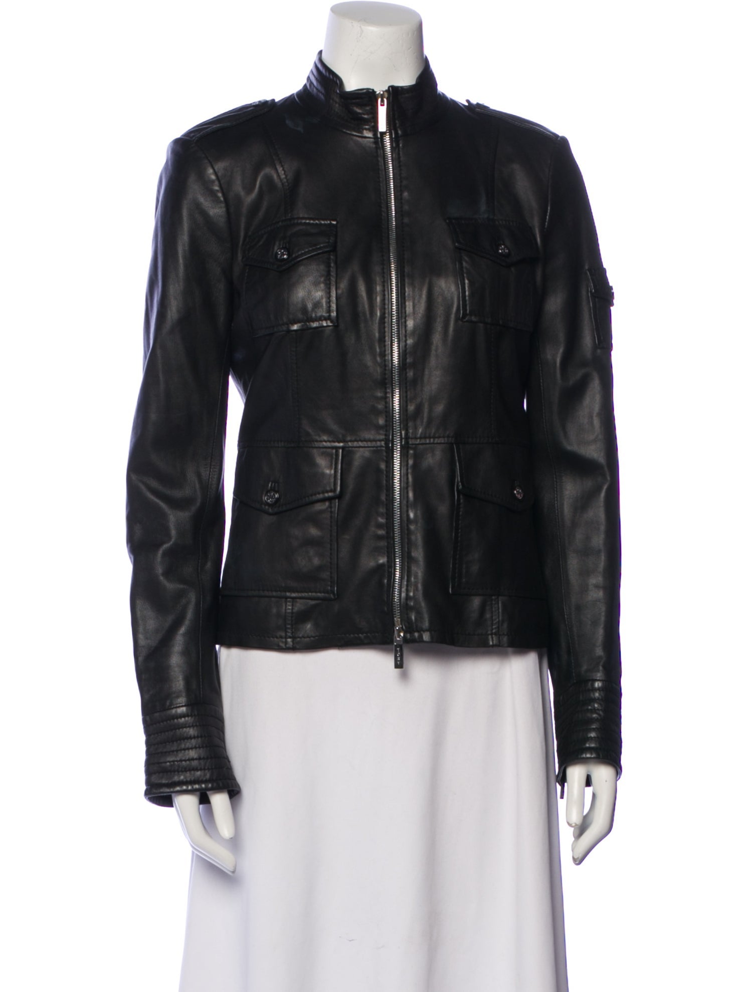 Tory Burch Leather Biker Jacket