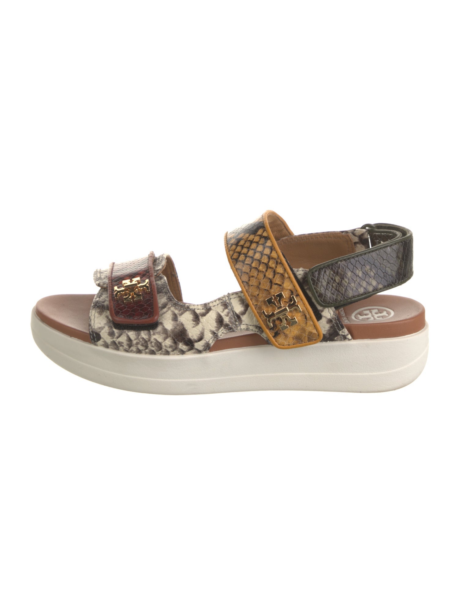 Tory Burch Embossed Leather Animal Print Espadrilles