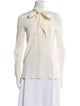 Tory Burch Silk Long Sleeve Button-Up Top