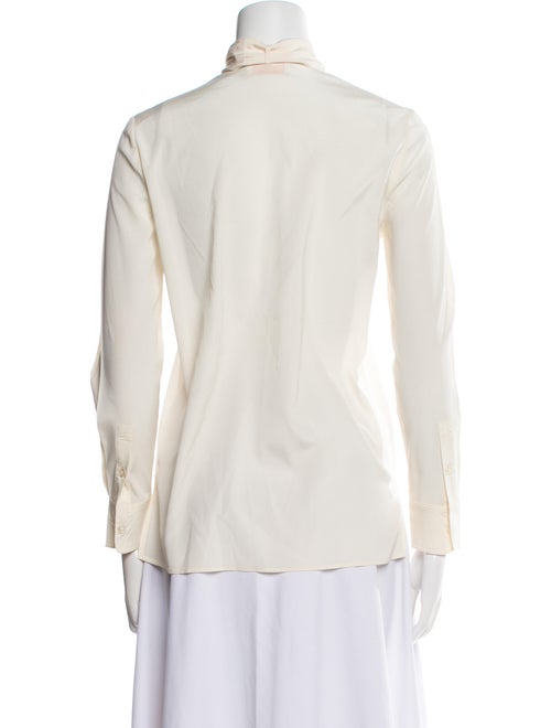 Tory Burch Silk Long Sleeve Button-Up Top