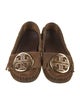 Tory Burch Suede Fringe Trim Accent Moccasins