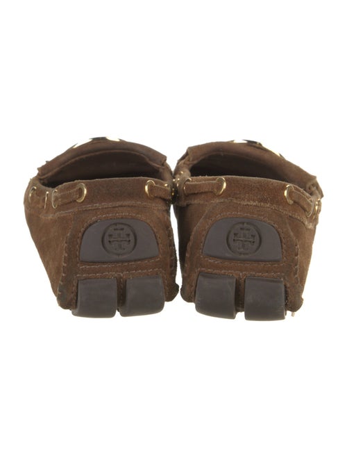 Tory Burch Suede Fringe Trim Accent Moccasins