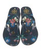Tory Burch Rubber Floral Print Flip Flops