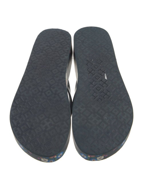 Tory Burch Rubber Floral Print Flip Flops