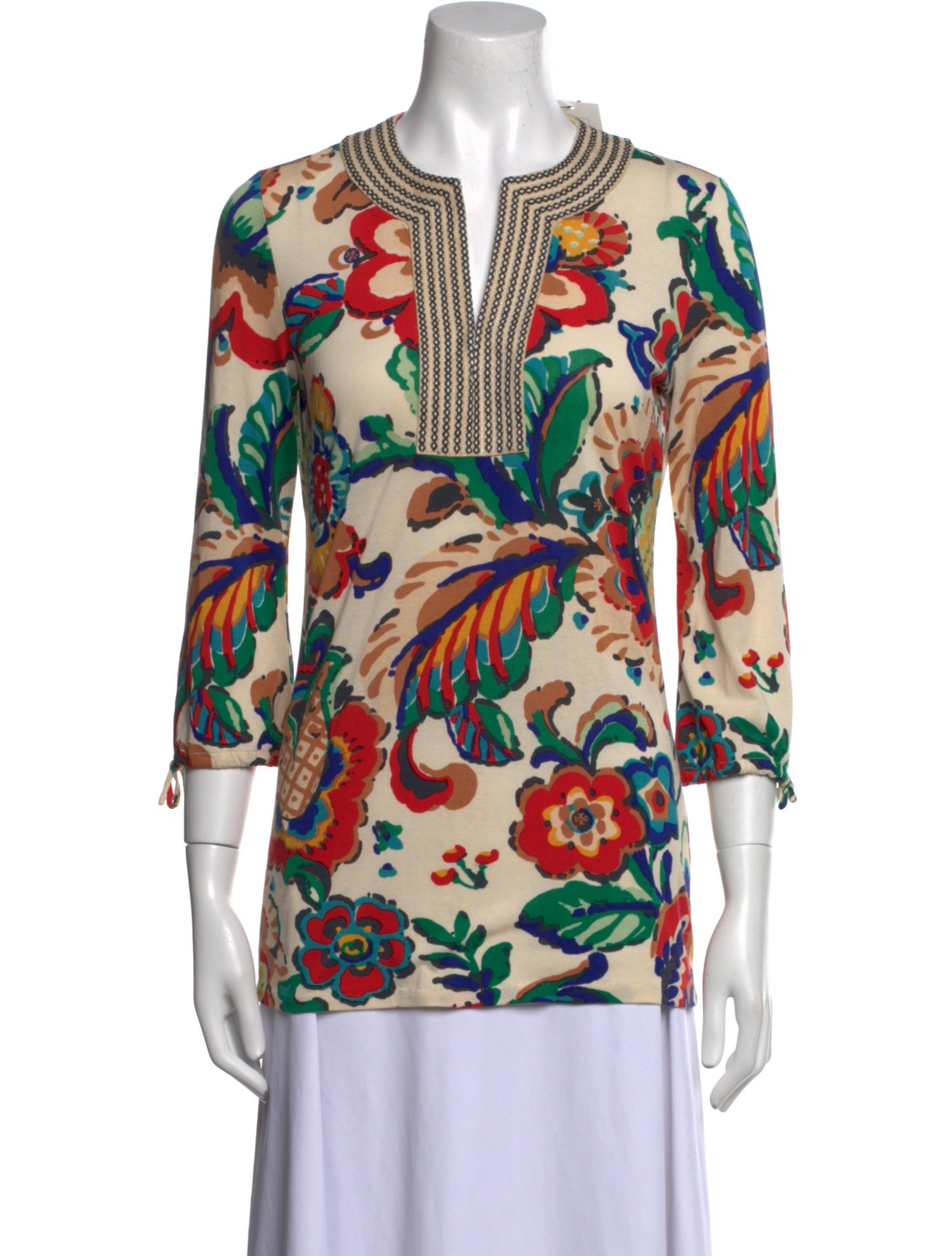 Tory Burch Silk Floral Print Blouse