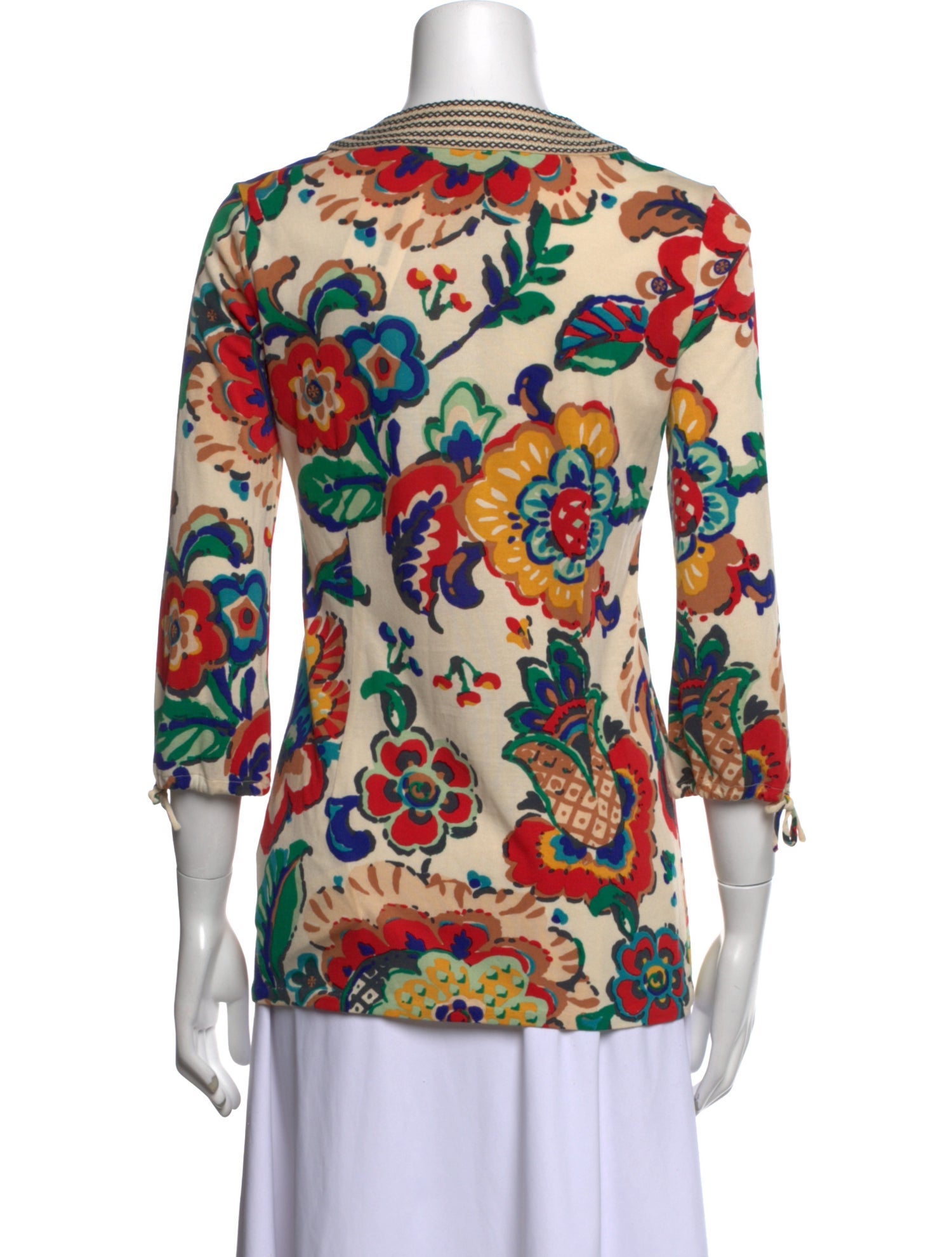 Tory Burch Silk Floral Print Blouse