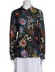 Tory Burch Silk Floral Print Button-Up Top