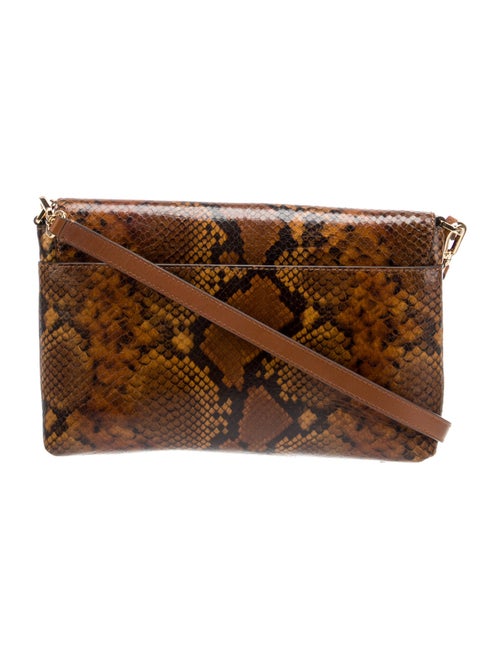 Tory Burch Embossed Leather Messenger Bag