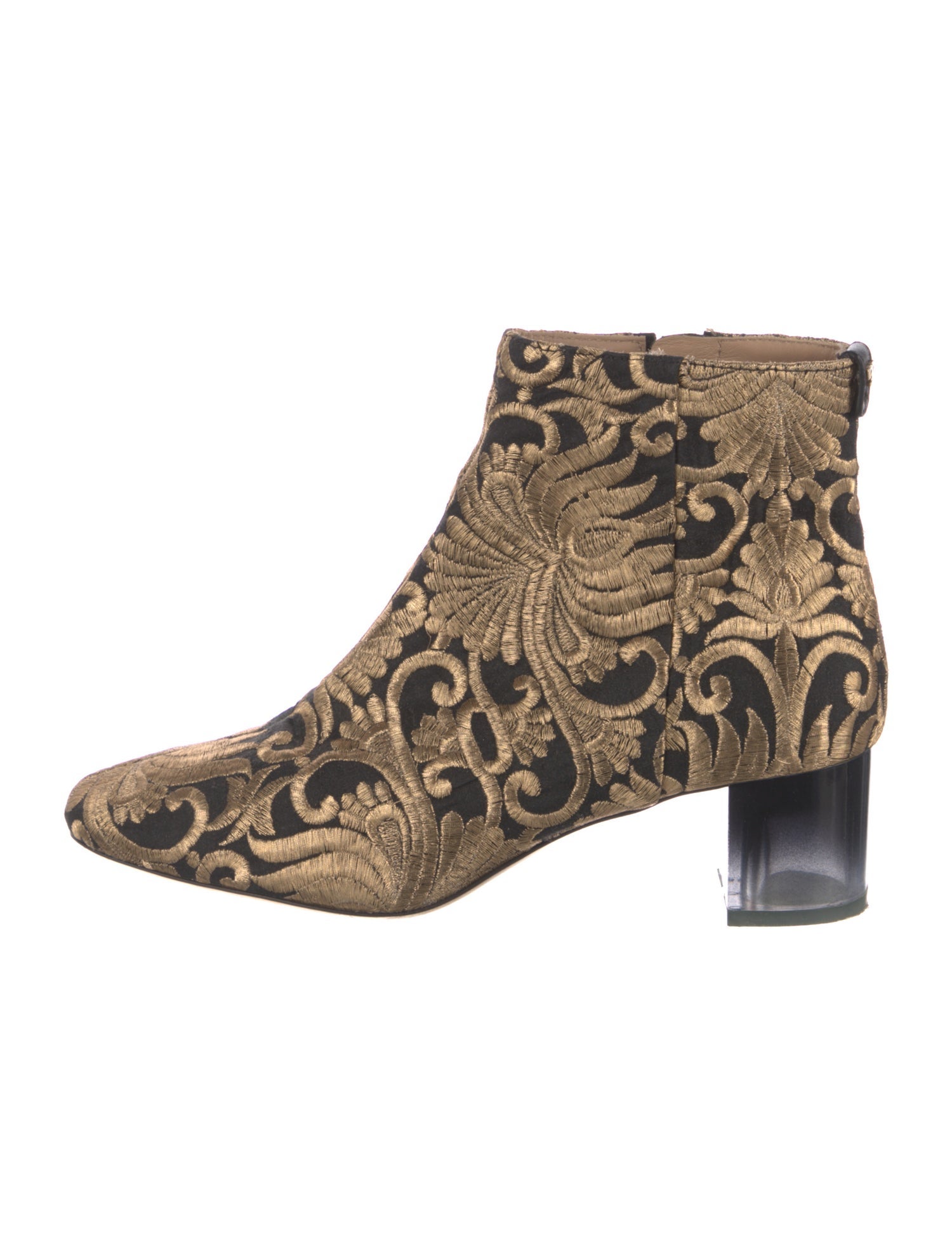 Tory Burch Printed Embroidered Accent Boots