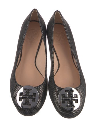 Tory Burch Signature Logo Suede Ballet Flats