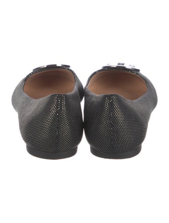 Tory Burch Signature Logo Suede Ballet Flats