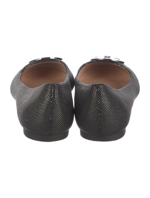 Tory Burch Signature Logo Suede Ballet Flats