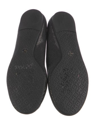Tory Burch Signature Logo Suede Ballet Flats