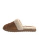 Tory Burch Suede Fur Trim Mules