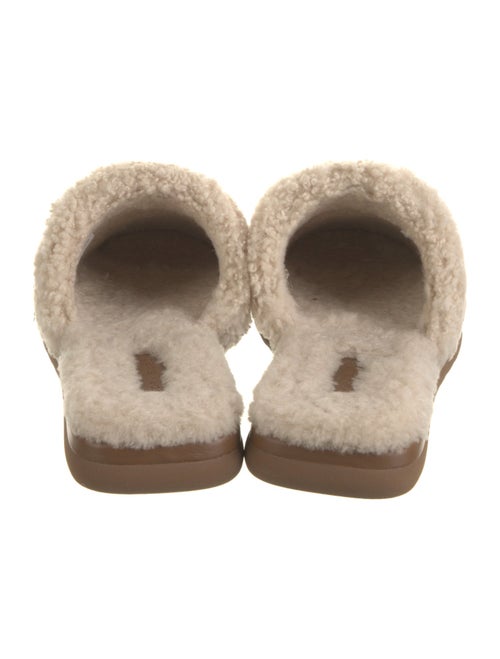 Tory Burch Suede Fur Trim Mules