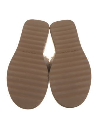 Tory Burch Suede Fur Trim Mules