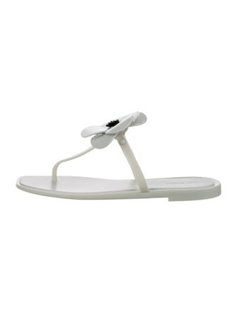 Tory Burch Rubber T-Strap Sandals