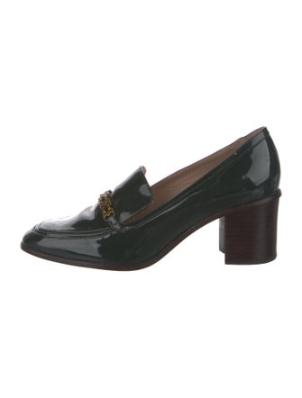 Tory Burch Patent Leather Chain-Link Accents Pumps