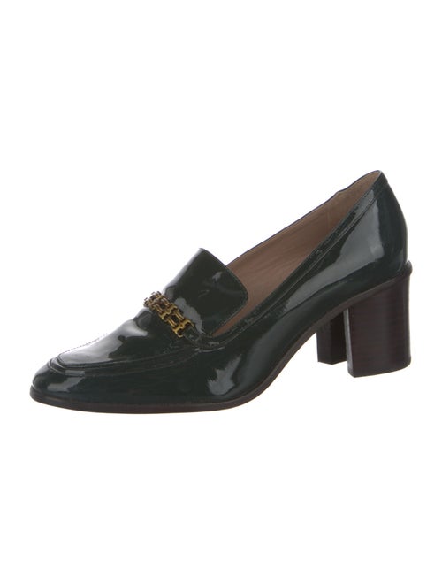 Tory Burch Patent Leather Chain-Link Accents Pumps