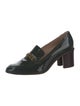 Tory Burch Patent Leather Chain-Link Accents Pumps