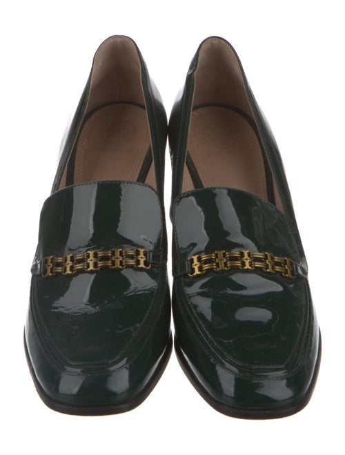 Tory Burch Patent Leather Chain-Link Accents Pumps