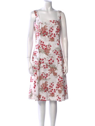 Tory Burch Floral Print Knee-Length Dress