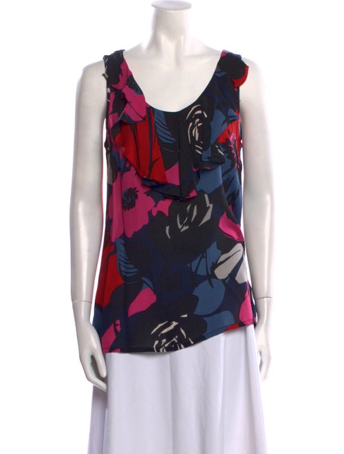Tory Burch Silk Floral Print Top