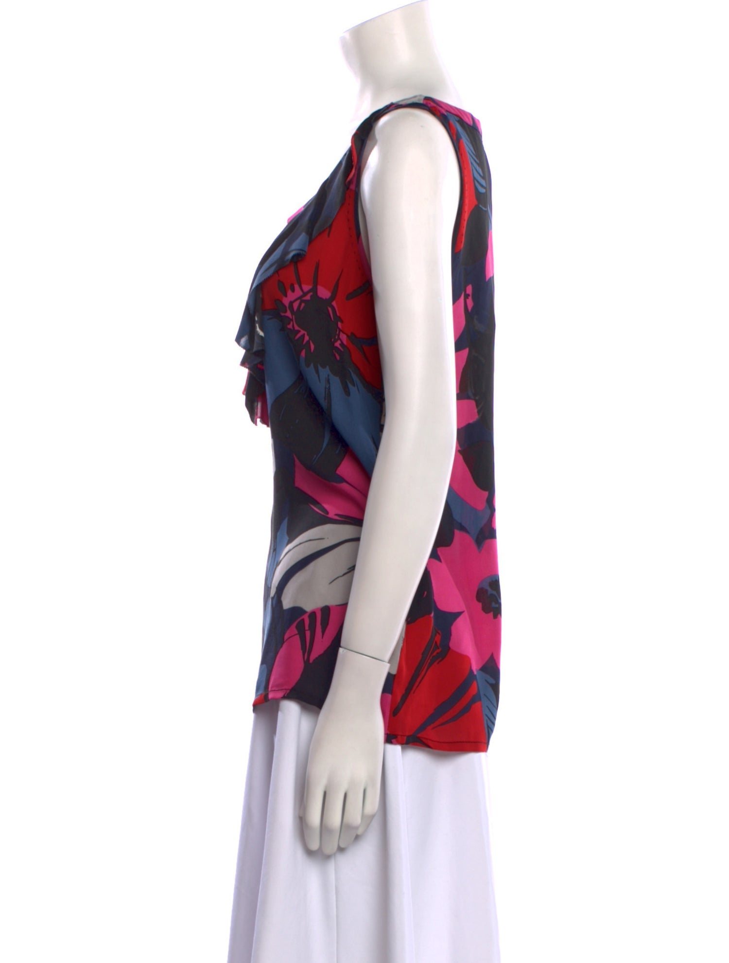 Tory Burch Silk Floral Print Top