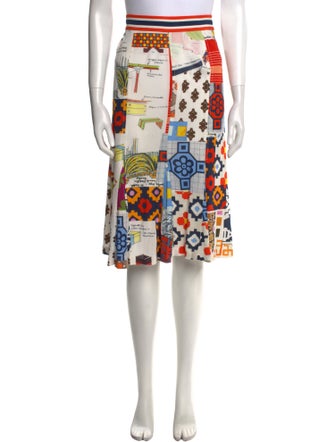 Tory Burch Printed Knee-Length Skirt