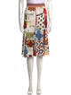 Tory Burch Printed Knee-Length Skirt