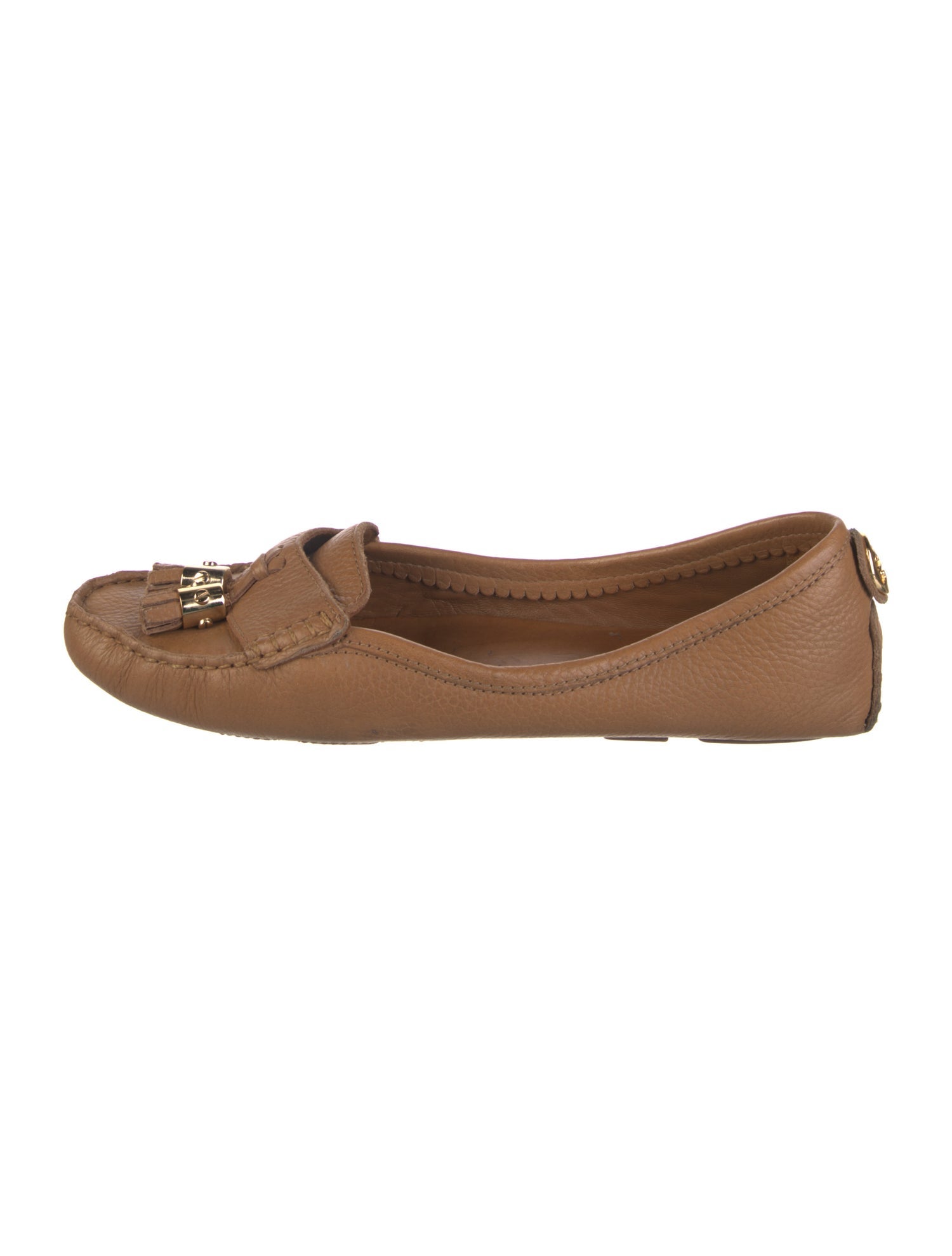 Tory Burch Leather Tassel Accents Loafers