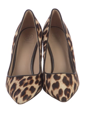 Tory Burch Signature Logo Ponyhair Pumps