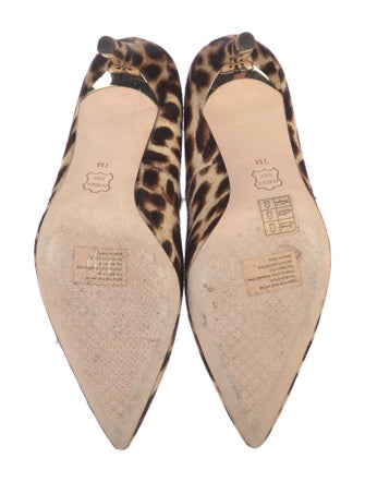 Tory Burch Signature Logo Ponyhair Pumps