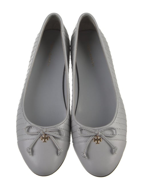 Tory Burch Leather Bow Accents Ballet Flats